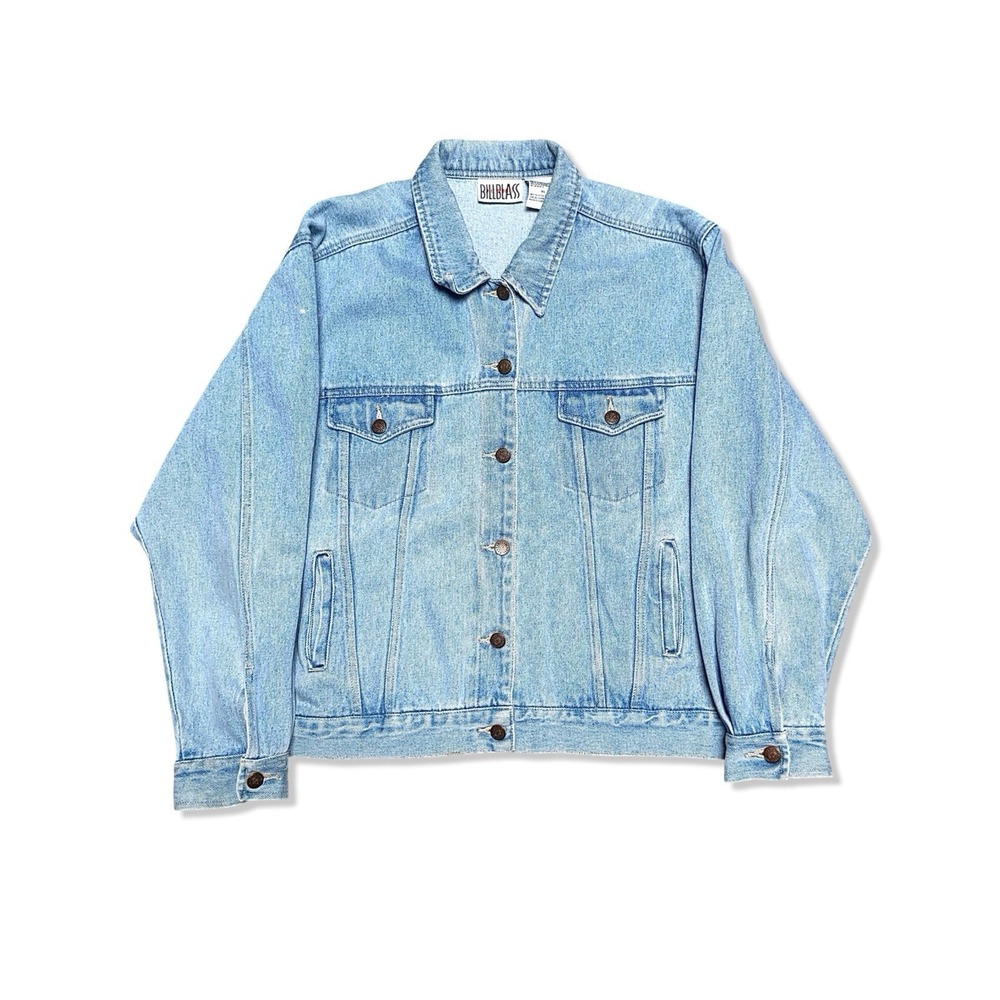 Vintage Bill Blass Denim Jacket Type 3 Jean Jacket Men's Size XL Light Wash